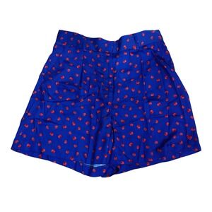 Dear Drew by Drew Barrymore Blue Tomato Print Pleated Shorts Size medium